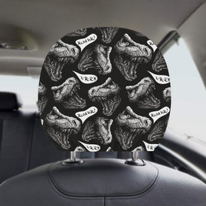 Dinosaur T-rex Head Pattern Car Headrest Cover