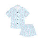 Yorkshire Terrier Pattern Print Design 01 Kids' Boys' Girls' V-Neck Short Pajama Set