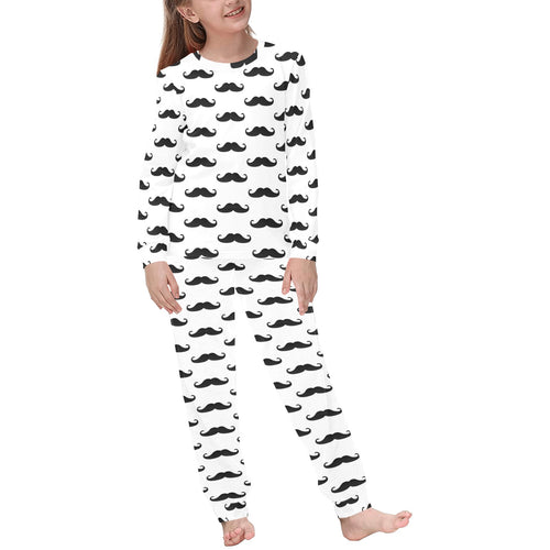 Mustache Beard Pattern Print Design 05 Kids' Boys' Girls' All Over Print Pajama Set