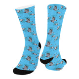 Pigeon Pattern Print Design 05 Crew Socks