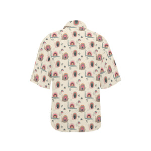 Snail Pattern Print Design 04 Women's All Over Print Hawaiian Shirt