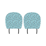 Ostrich Pattern Print Design 05 Car Headrest Cover