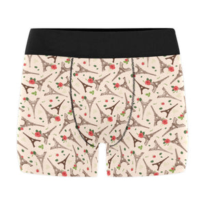 Eiffel Tower Pattern Print Design 03 Men's All Over Print Boxer Briefs Men's Underwear