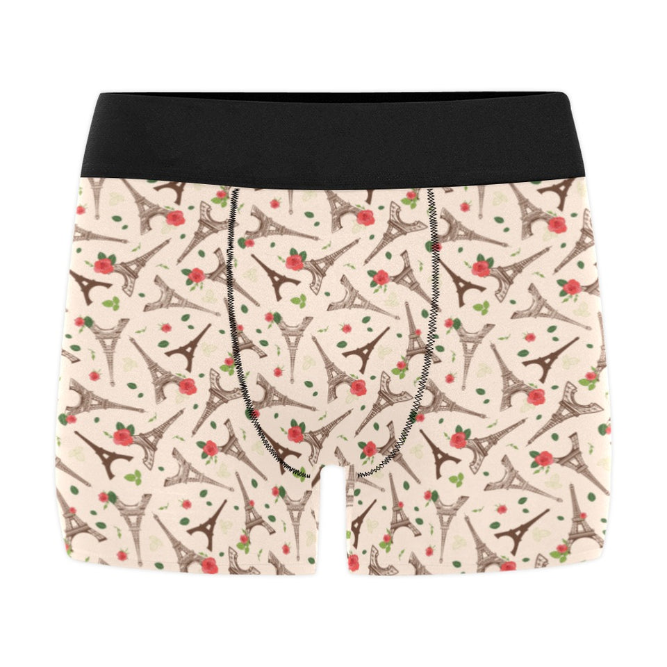 Eiffel Tower Pattern Print Design 03 Men's All Over Print Boxer Briefs Men's Underwear