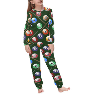 Billiard Ball Pattern Print Design 03 Kids' Boys' Girls' All Over Print Pajama Set