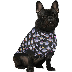 Pigeon Pattern Print Design 04 All Over Print Pet Dog Round Neck Fuzzy Shirt