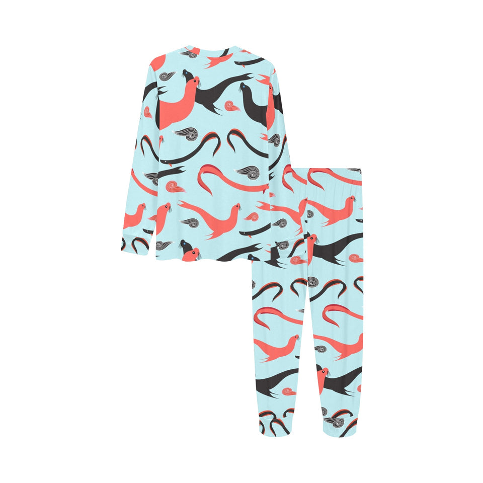 Sea Lion Pattern Theme Kids' Boys' Girls' All Over Print Pajama Set