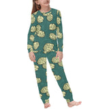 Hop Pattern Background Kids' Boys' Girls' All Over Print Pajama Set