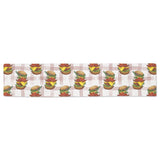 Hamburger Pattern Print Design 03 Table Runner