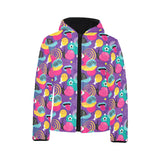 Snail Pattern Print Design 02 Kids' Boys' Girls' Padded Hooded Jacket