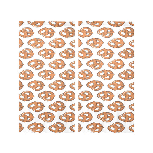 Pretzels Pattern Print Design 05 Gauze Curtain