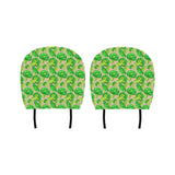 Broccoli Pattern Pink background Car Headrest Cover