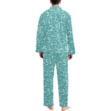 Math Pattern Print Design 05 Men's Long Pajama Set