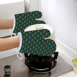 Piano Pattern Print Design 03 Heat Resistant Oven Mitts