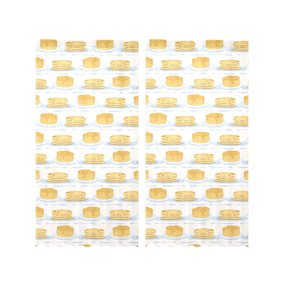 Pancake Pattern Print Design 01 Gauze Curtain