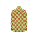 Hamburger Pattern Print Design 02 Women's Long Sleeve Polo Shirt