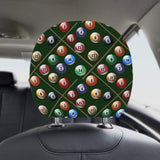 Billiard Ball Pattern Print Design 03 Car Headrest Cover