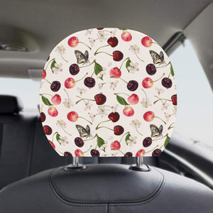 Cherry Flower Butterfly Pattern Car Headrest Cover