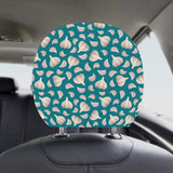 Garlic Pattern Background Car Headrest Cover