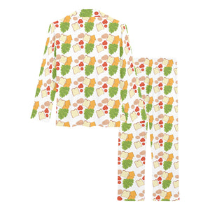 Sandwich Pattern Print Design 02 Women's Long Pajama Set