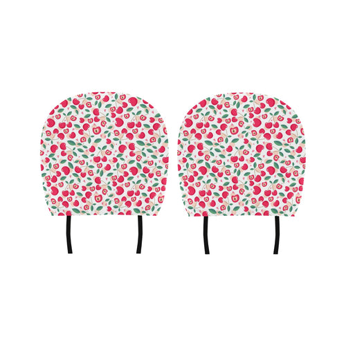 Cherry Heart Pattern Car Headrest Cover