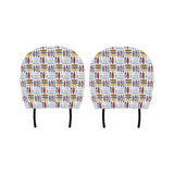 Surfboard Pattern Print Design 02 Car Headrest Cover