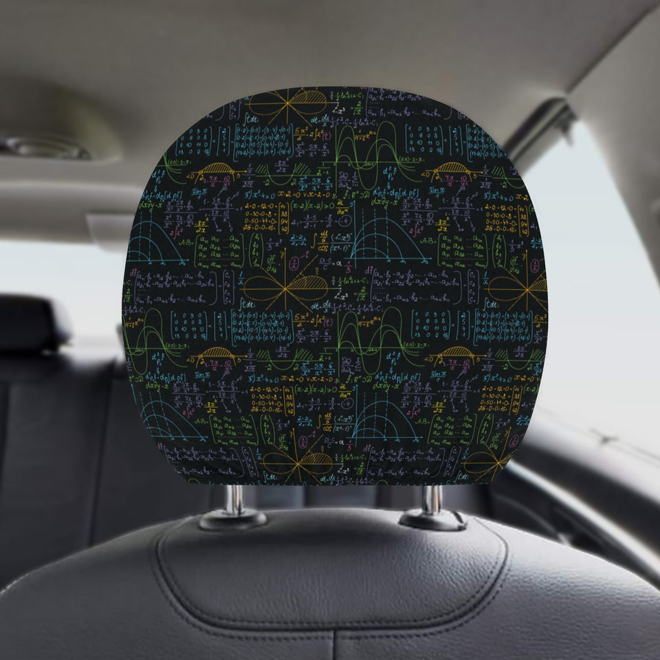 Math Pattern Print Design 04 Car Headrest Cover