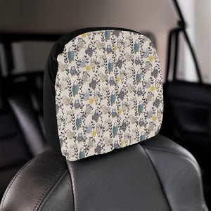 Owl Pattern Background Car Headrest Cover