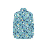 Swallow Pattern Print Design 05 Women's Long Sleeve Polo Shirt