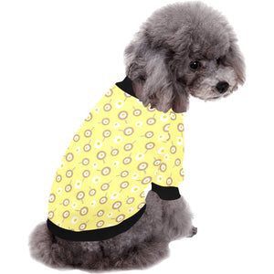 Fried Eggs Pattern Print Design 03 All Over Print Pet Dog Round Neck Fuzzy Shirt