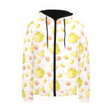 Tea pots Pattern Print Design 03 Men's Padded Hooded Jacket(ModelH42)