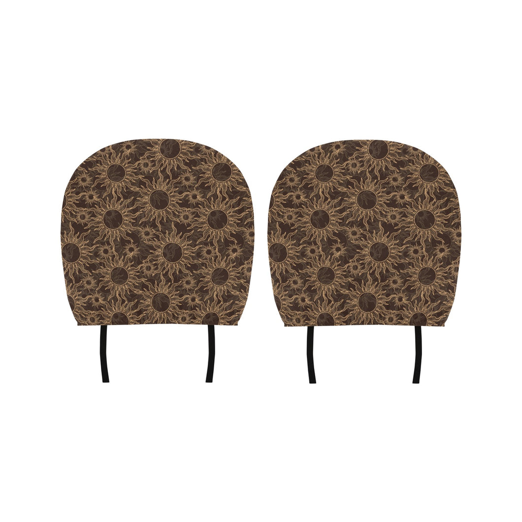 Sun Pattern Theme Car Headrest Cover