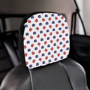 Hamburger Pattern Print Design 04 Car Headrest Cover