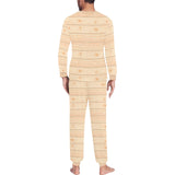 Wood Printed Pattern Print Design 05 Men's All Over Print Pajama