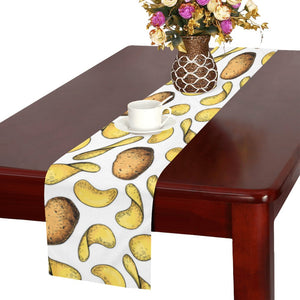 Potato Chips Pattern Print Design 01 Table Runner