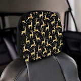 Gold Deer Pattern Car Headrest Cover