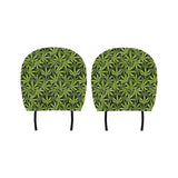 Canabis Marijuana Weed Pattern Print Design 03 Car Headrest Cover