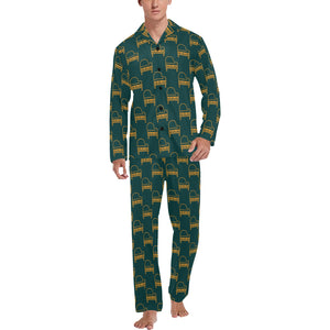 Piano Pattern Print Design 03 Men's Long Pajama Set