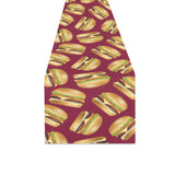 Hamburger Pattern Print Design 01 Table Runner