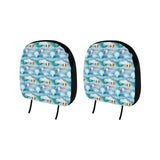 Hot Air Balloon in Night Sky Pattern Car Headrest Cover