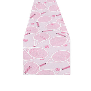 Tennis Pattern Print Design 02 Table Runner