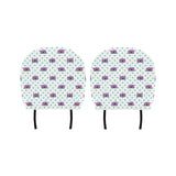 Camera Pattern Print Design 03 Car Headrest Cover