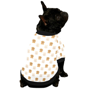 Golden Retriever Pattern Print Design 03 All Over Print Pet Dog Round Neck Fuzzy Shirt