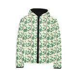 Giraffe Pattern Print Design 02 Kids' Boys' Girls' Padded Hooded Jacket