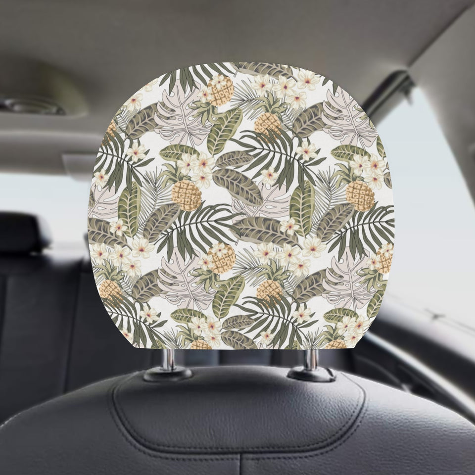 Pineapple Leave flower Pattern Car Headrest Cover