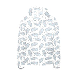 Hippopotamus Pattern Print Design 01 Kids' Boys' Girls' Padded Hooded Jacket