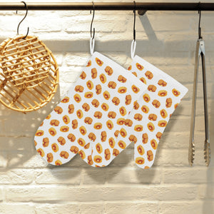 Pancake Pattern Print Design 04 Heat Resistant Oven Mitts