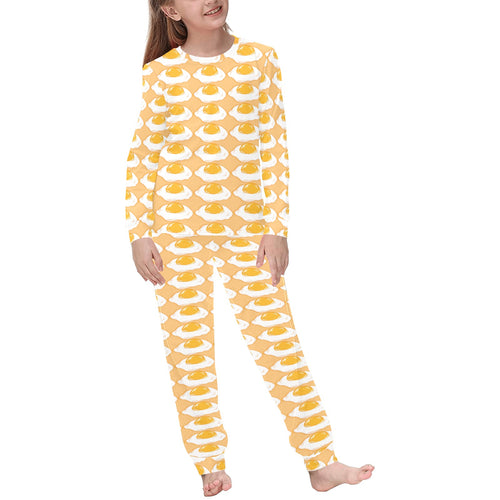 Fried Eggs Pattern Print Design 04 Kids' Boys' Girls' All Over Print Pajama Set