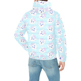 Yorkshire Terrier Pattern Print Design 01 Men's Padded Hooded Jacket(ModelH42)