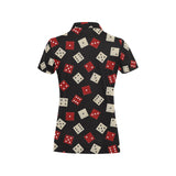 Dice Pattern Print Design 04 Women's All Over Print Polo Shirt